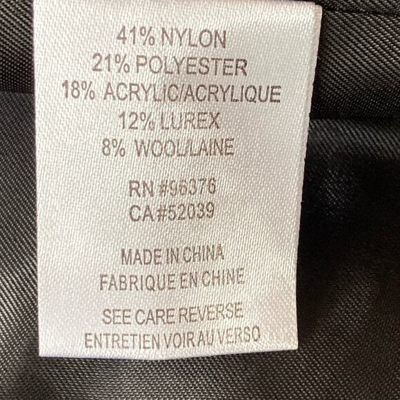 Samuel Dong Purple Shimmer Black Plaid Cropped Blazer Shawl Collar Sz XL Career - Picture 10 of 11